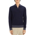 thumbnail image 1 of Theory Mens Quarter Zip Pullover Sweater, Blue, Medium, 1 of 1
