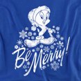 thumbnail image 2 of Looney Tunes Merry Tweety Women's T Shirt, Royal, Small, 2 of 6