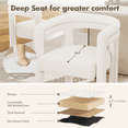 thumbnail image 4 of Dayalane Modern Boucle Barrel Dining Chairs Set of 6, Upholstered Curved Back Armchairs for Dining Room,Vanity Chairs for Living Room Kitchen Restaurant, White, 4 of 7