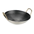 thumbnail image 3 of Kadhai indio utensilios de cocina salteado manijas dobles manijas de bote seca sartén porta para alimentos freying guisando vegetales de diámetro 22 cm, 3 of 8