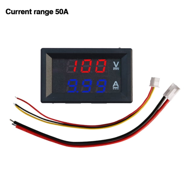 Detector de voltaje de amperímetro de CC, multímetro digital, probador de pantalla, voltímetro LED de corriente, 50A Yuarrent EL5416-02B