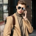thumbnail image 2 of Lunettes de Soleil Aviateur Polarisées Rétro Noires Protection UV 400 Lunettes de Soleil pour Hommes Femmes Voyage Pêche Conduite, 2 of 6