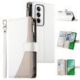 thumbnail image 1 of Funda cartera GANGXUN para OPPO Reno 12 5G , cuero PU con tarjetero, cremallera, correa de mano, soporte y protección 657°, 1 of 6