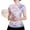 Light Purple, variant on HCYSFG Womens Improved Retro Cheongsam Top High Neck Short Sleeve Printed Blouse Chinese Style Vintage Qipao Fashion Tee Artistic Hanfu Clothes
