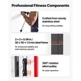 thumbnail image 4 of VEVOR LAT Pull Down Machine, 3-in-1 Row Cable Machine, Cable Machines Home Gym with 3-Level Adjustable Seat, 4-Level Adjustable Foam Roller, Load 400 lbs Lat Tower for Back, Chest, Tricep, Black, 4 of 9