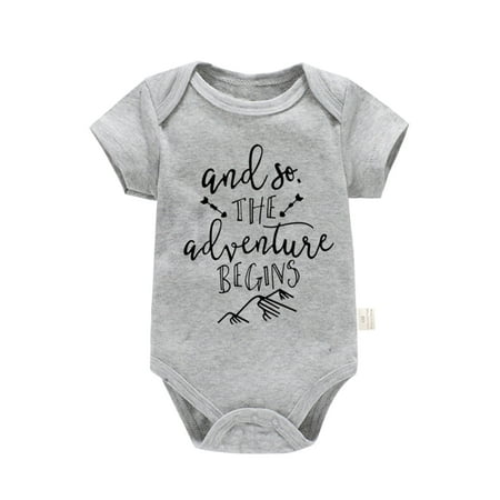 

Hwmodou Baby Bodysuits Boys Girls Short Sleeve Letter Print Romper Bodysuit Clothes School Weekend Jumpsuits For Child