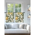 thumbnail image 4 of Sheer Curtains 45 Inch Length 2 Panels Set for Kitchen, Lemon Floral Semi Sheer Curtains for Windows, Watercolor Country Summer Spring Fruit Voile Window Treatments Rod Pocket Curtain, 4 of 7