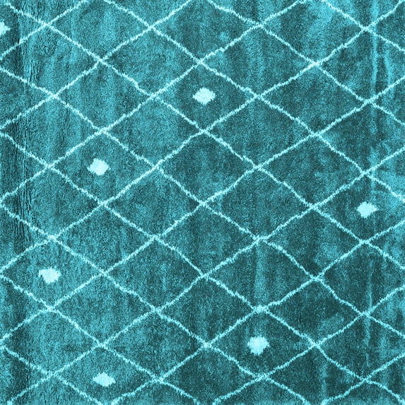 Ahgly Company Indoor Square Persian Light Blue Traditional Area Rugs, 4' Square