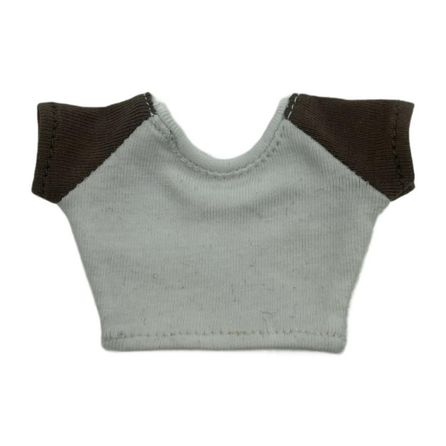 Camiseta de manga corta a escala 1/6, ropa de muñeca hecha a mano para figuras de acción de 12 pulgadas Café