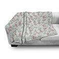 thumbnail image 3 of Floral Soft Flannel Fleece Throw Blanket, Rose Petals Blossoms Romantic Plants Wedding Love Hazy Watercolor Print, Cozy Plush for Indoor and Outdoor Use, 60" x 80", Pale Pink Turquoise, by Ambesonne, 3 of 6