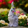 thumbnail image 2 of Solar Gnome Garden Statue with Ball, Outdoor Gnome Figurine Solar Light, Funny Garden Decor for Yard Lawn Porch Balcony Patio, Garden Gifts for Women Mom Grandma, 2 of 7