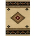thumbnail image 4 of Oriental Weavers Hudson Area Rug - 087I1 - 7'8" x 10'10" - in Beige/ Green - Southwestern Lodge Style, Stain Resistant, Family and Pet Friendly , Dining, Living Room Rug, 4 of 5