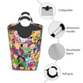 thumbnail image 4 of DouZhe 50L Rectangular Laundry Basket, Cartoon Kids Children Prints Waterproof Foldable Laundry Hamper with Aluminum Handles, 4 of 6