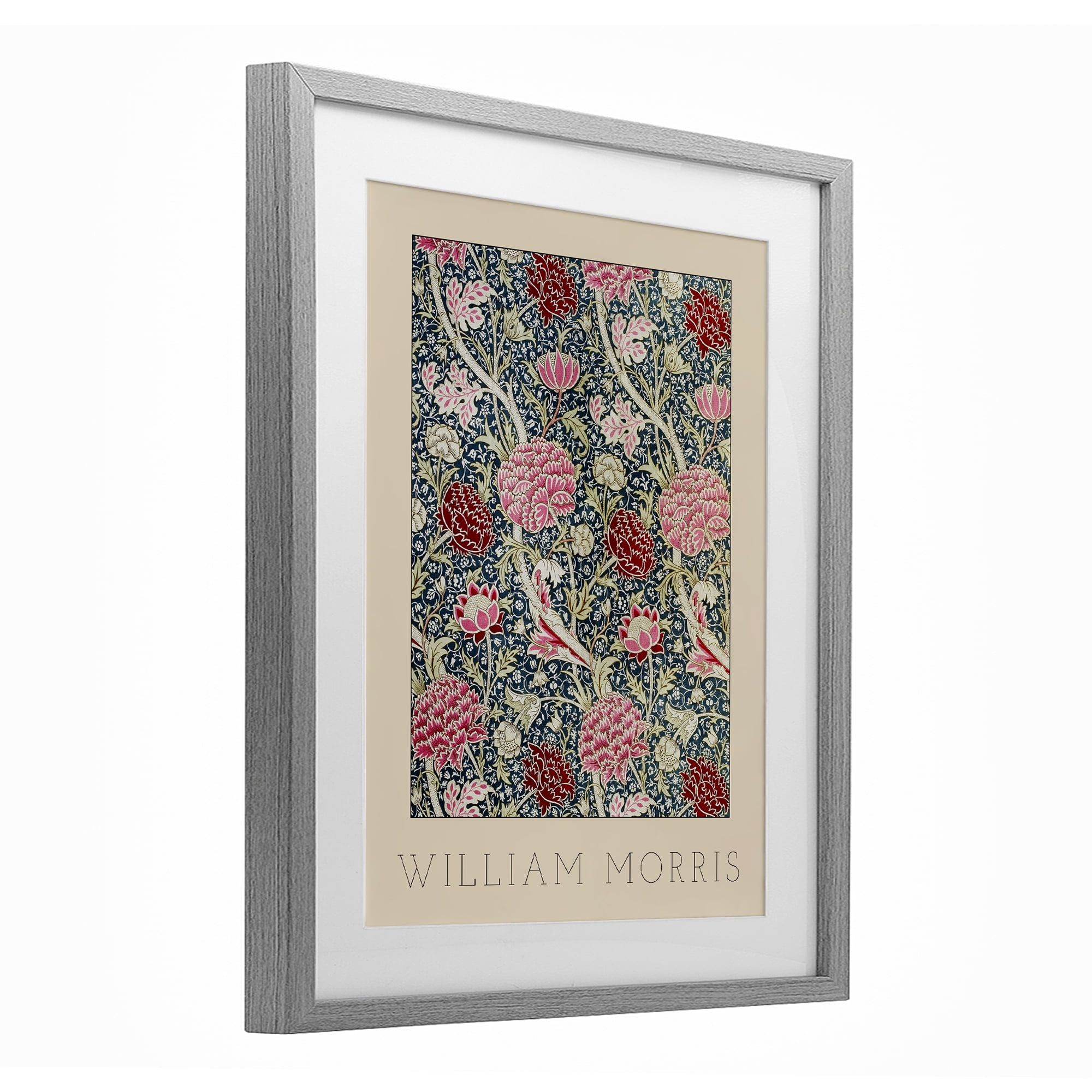 Stupell Industries Ornate Intertwined Flower Classic Gray Framed Print Under Glass, design by Lil' Rue