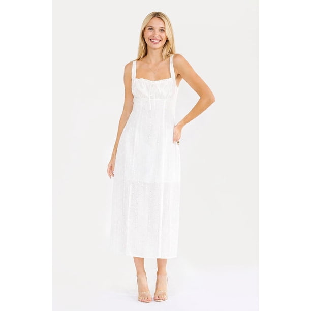 Vestido de algodon bordado Roman Fashion /Juvenil, 3023 (Blanco) blanco G