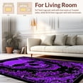 thumbnail image 2 of Flatwoven High Traffic Area Rug, Dark Fantasy Alphabet Design, Non Slip, Stain Resistant, Washable Area Rugs for Living Room, Bedroom(Purple, 4X6), 2 of 8
