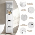 thumbnail image 7 of Renwick Modern Bathroom Storage Cabinet, 12" L x 12" W x 56" H, White, 7 of 7