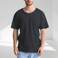 thumbnail image 2 of GuangCheng George Men and Big Mens Tshirts Crewneck Pullover Tee with Short Sleeves,Dark Gray,Size 2XL, 2 of 7