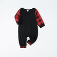 thumbnail image 2 of Loopsun Family Pajama Sets, Family Matching Plaid Print Long Sleeve Romper Loungewear Set for Newborn Red, 3M, 2 of 5