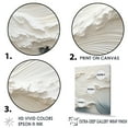 thumbnail image 3 of Designart "Papercut-Style Waves In White And Blue I" Coastal Waves Wall Art Living Room, 3 of 7
