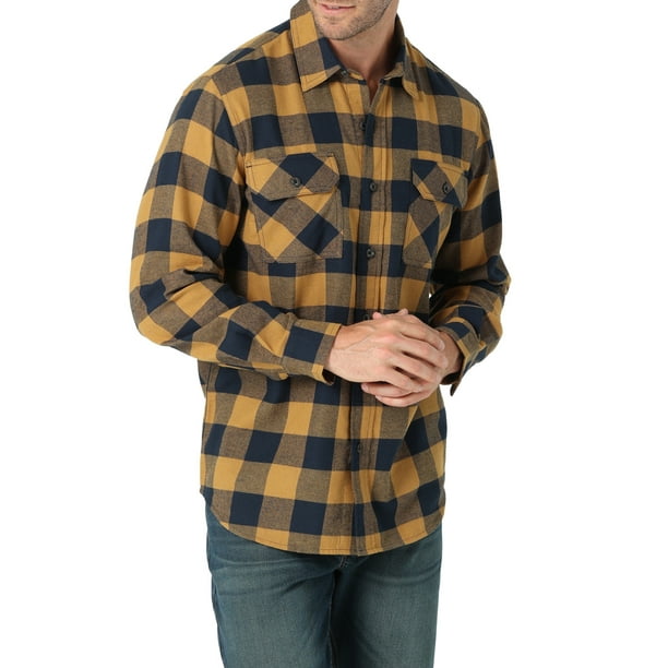 wrangler plaid flannel shirt