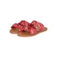 thumbnail image 5 of Women's Knotted Design Double Strap Multi Print Slide Sandal 20577, 5 of 6