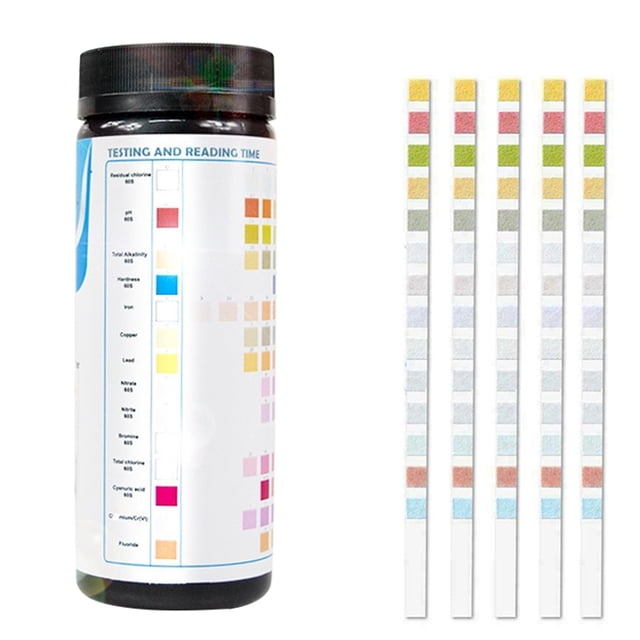 Kit de Test d'Eau Potable 14-en-1 Test de Qualité de l'Eau pour Puits et Robinet 50 Pcs Neuf