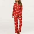 thumbnail image 4 of Xihbxyly Christmas Pajamas for Women, Women's Christmas Printed Pajama Set for Daily Home Wear Two-Piece Pajama Set with Pocket, 4 of 6
