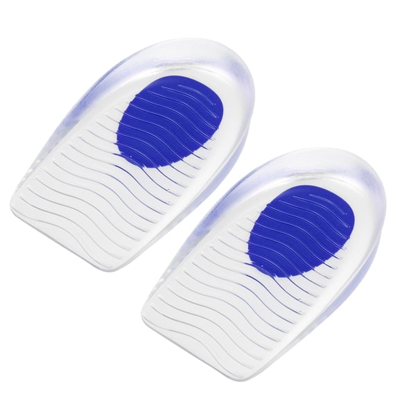 Almohadillas de copa de soporte de talón de silicona Unique Bargains Cojín de silicona Azul Tamaño 33-39 2 piezas