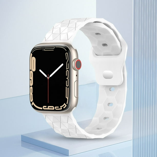 Correa de silicona para Apple Watch Ultra 8 7 6 5 4 3 2 1 SE (Blanco 38/40/41 mm)