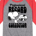 thumbnail image 3 of Peanuts - Snoopy Pro Record Collector - Toddler & Youth Raglan Graphic T-Shirt, 3 of 7