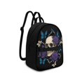thumbnail image 2 of Eheartsgir Skull Purple Rose Butterfly Mini Backpack with Adjustable Strap Lightweight Small Backpack for Outdoor, Polyester Small Backpack for Women for Travel, 2 of 8