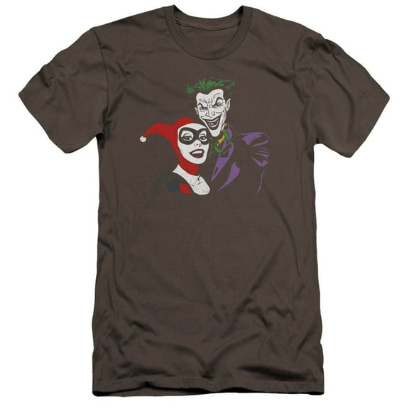 Batman - Joker & Harley - Premium Slim Fit Short Sleeve Shirt - Large