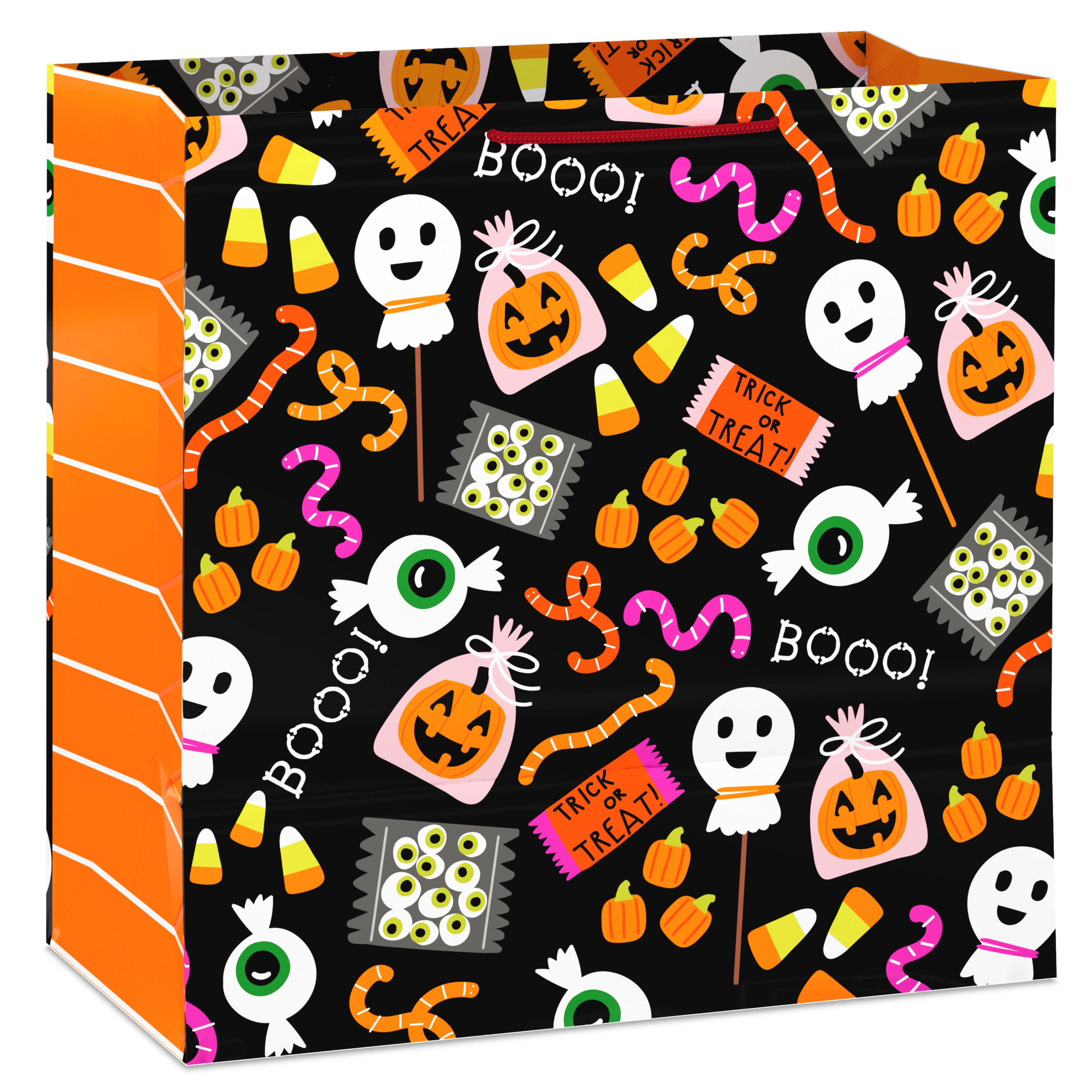 Hallmark Extra-Deep Halloween Gift Bag (Colorful Candy), 1 Count