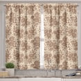 thumbnail image 2 of Ambesonne Floral Valance & Curtain, Oriental Blooming Peonies, 55"x45", Umber and Champagne, 2 of 7