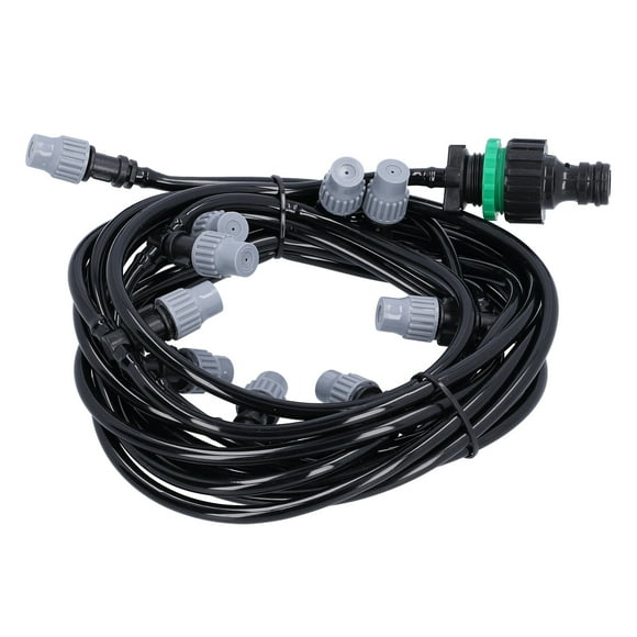 Irrigation Pipe,Delaman10m Irrigation Hose with 10 Misting Sprayer Nozzles Garden Greenhouse Terrace Watering System