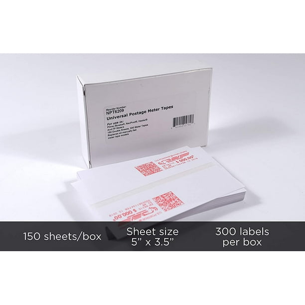 Pitney Bowes 612-9 Postage Tape Sheets Compatible 