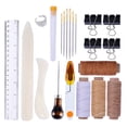 thumbnail image 2 of 25pcs Herramienta de Artesanía de Cuero Kit de Agujas de Dedal Carpeta de Huesos Reg Awls Clips Sunnimix Agujas de costura, 2 of 8