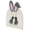 thumbnail image 6 of Easter Bunny Theme Baby Footprint Keepsake Meaningful Diy Footprint Wood Collection Desktop Ornament 9.4"X9.4" Easter Decorations, 6 of 6
