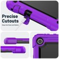 thumbnail image 7 of FJLBDE Case for Lenovo Tab M10 3rd Gen 10.1 inch 2022, Rugged Shockproof Tablet Cases Cover with Kickstand Shoulder Strap, Purple, 7 of 7