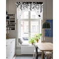 thumbnail image 4 of Black Spring Botanical Swag Valances for Windows, Small Curtains Drapes, Weeping Eucalyptus Butterfly Kitchen Window Curtains Over Sink Window Treatment Valance for Bedroom/Bathroom 56"x36", 4 of 5