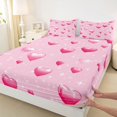thumbnail image 3 of jejeloiu Cute Loves Pattern Twin Sheet Sets,Happy Valentine's Day Bedding For Girls Women 3-Piece, 3 of 7