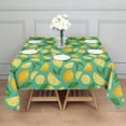 thumbnail image 3 of Yellow Lemon Fruit Slices LightGreen Pattern Square Tablecloth,Waterproof Square Table Cover,Wipeable Spillproof Washable Table Cover for Home Kitchen Party Decor 42"X42"(107x107cm), 3 of 6
