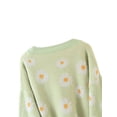 thumbnail image 3 of TheFound Women Button Down Sweater Long Sleeve V Neck Print Loose Knit Cardigan, 3 of 6