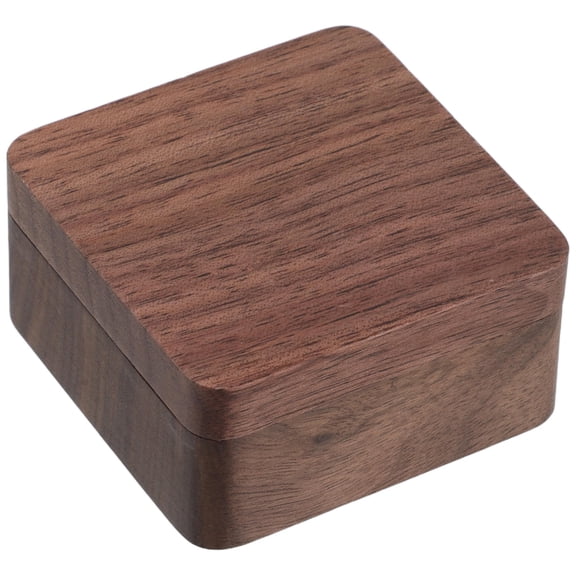Amosfun walnut jewelry box Dark Brown Wood Men's Accessories Storage Case