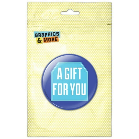 

A Gift For You Tag Design Blue Birthdays Thank You Refrigerator Button Magnet