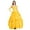 Yellow, variant on HAWEE Women's Blle Princess Costume Halloween Party Yellow Dress with Gloves, Petticoats