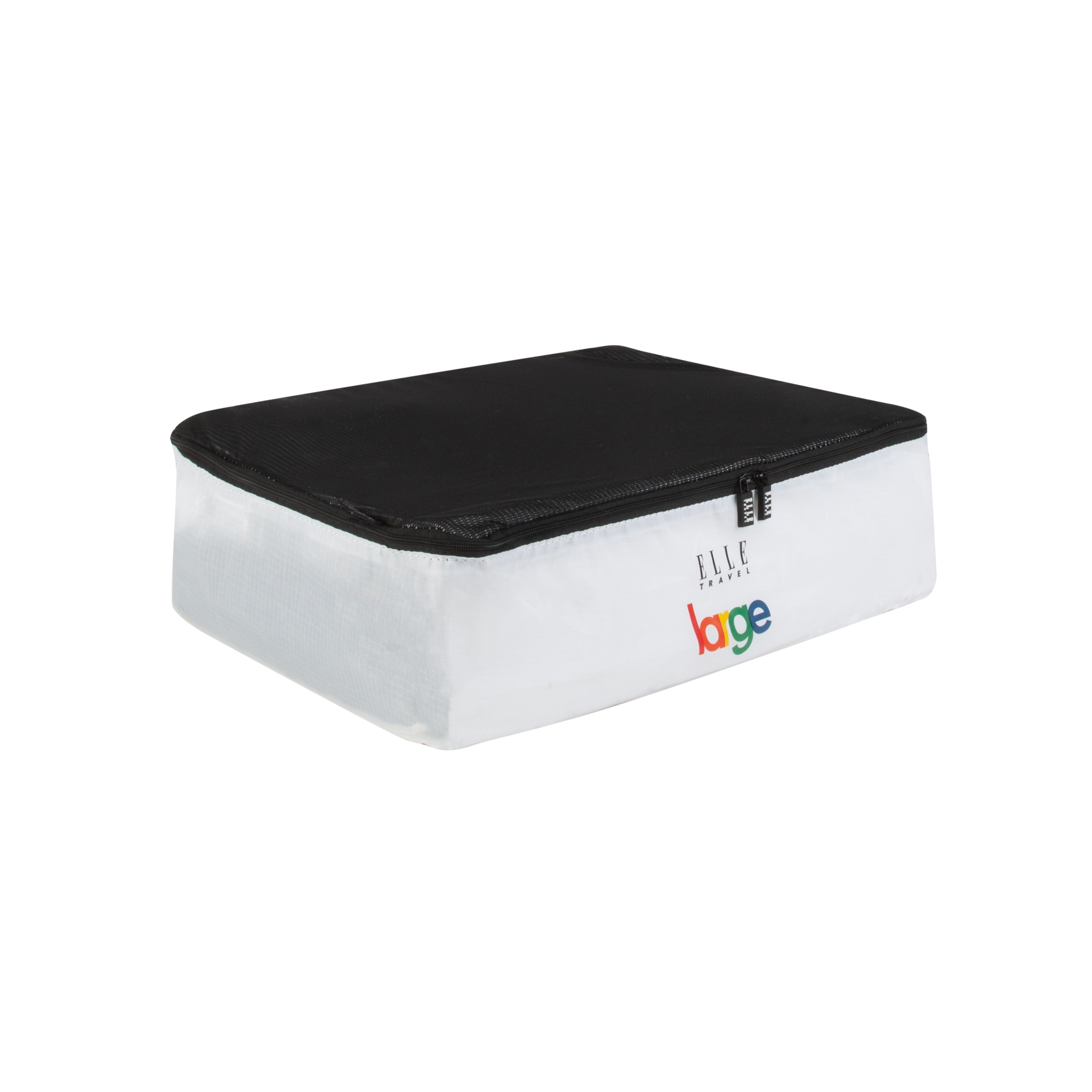 ELLE Paris 3 Piece EPI Leather Packing Cube Set in White