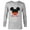 Athletic Heather, variant on Mickey Mouse Red Shorts Icon Younger Brother Japanese- Long Sleeve T-Shirt for Men - Customized-Black