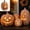 Small, variant on Fall Decor - Halloween Pumpkin Decorations Resin Pumpkin Jack O' Lantern with Flameless Candle - Vintage Autumn Farmhouse Table Decoration for Home Indoor Outdoor Front Porch Mantel ,5.9inche(Small)